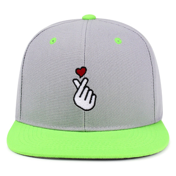 Korean Heart Finger Snapback Hat Embroidered Hip-Hop Baseball Cap Korea Sign