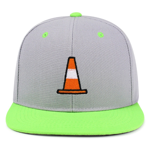 Safety Cone Snapback Hat Embroidered Hip-Hop Baseball Cap Construction