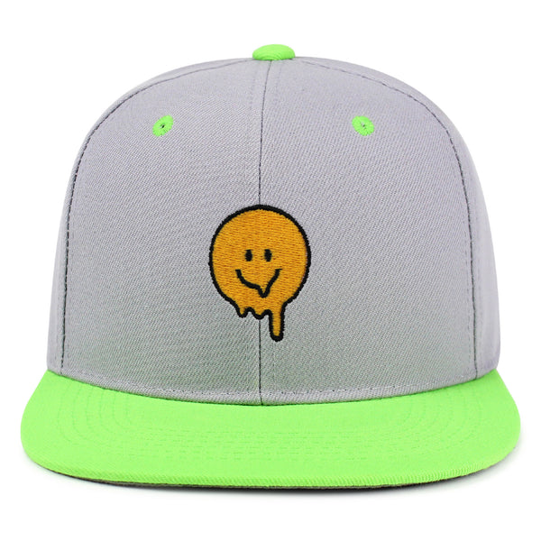 Melted Smile Snapback Hat Embroidered Hip-Hop Baseball Cap Sad Face