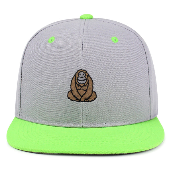 Orangutan Snapback Hat Embroidered Hip-Hop Baseball Cap Sumatran Monkey