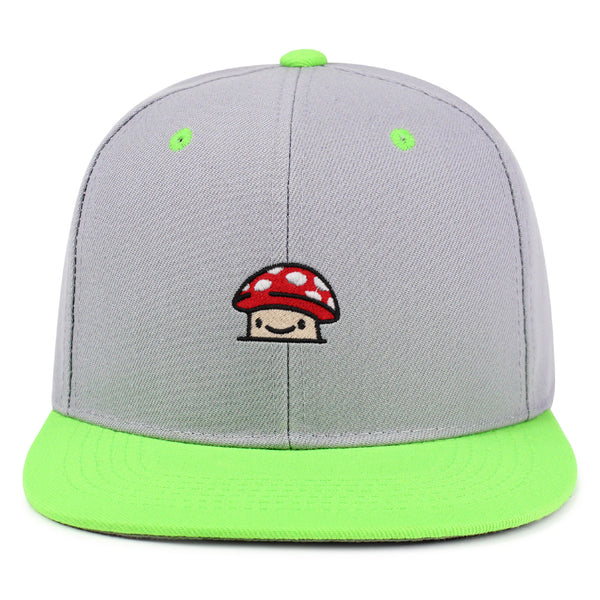 Mushroom  Snapback Hat Embroidered Hip-Hop Baseball Cap Red