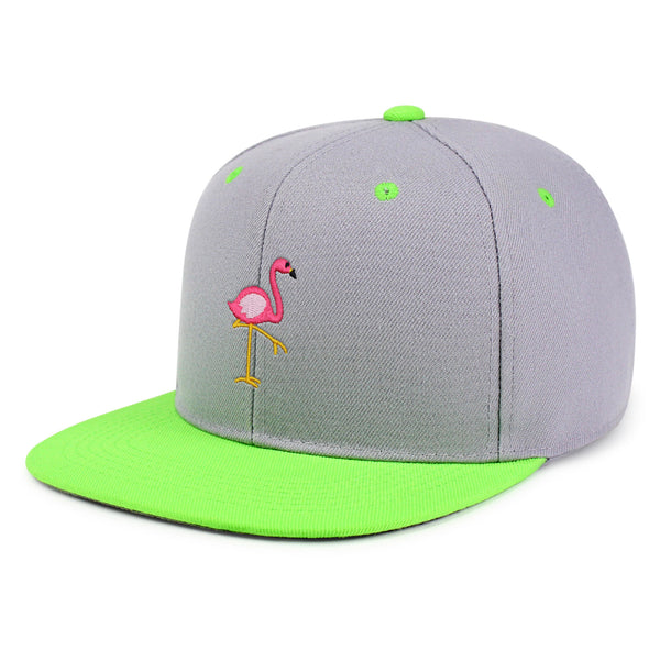 Flamingo Snapback Hat Embroidered Hip-Hop Baseball Cap Bird Pink