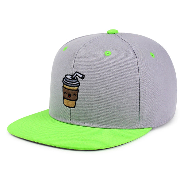 Morning Coffee Snapback Hat Embroidered Hip-Hop Baseball Cap Latte Americano