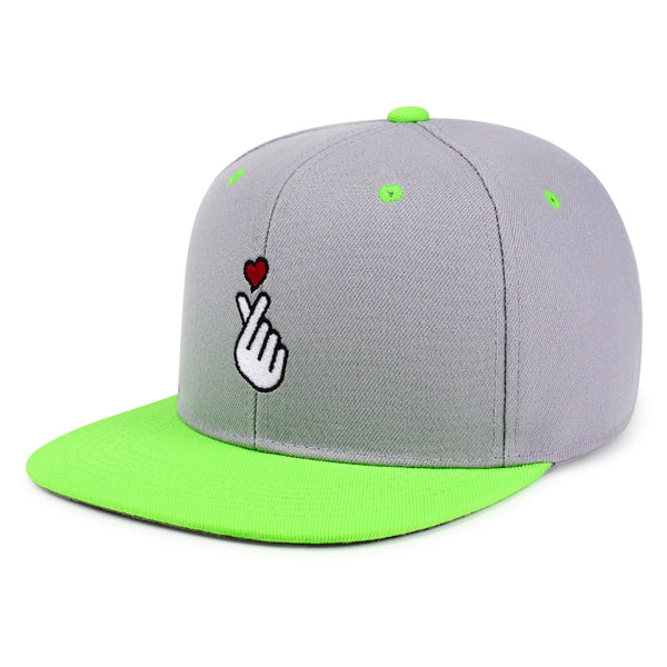 Korean Heart Finger Snapback Hat Embroidered Hip-Hop Baseball Cap Korea Sign