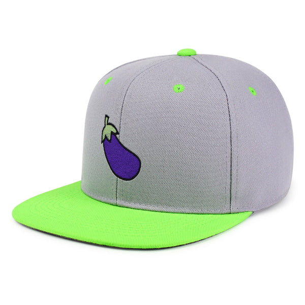 Eggplant Snapback Hat Embroidered Hip-Hop Baseball Cap Foodie Vegetable