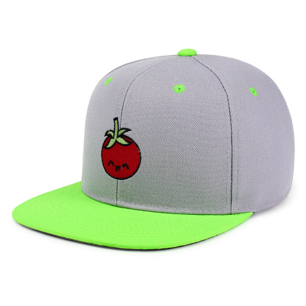 Tomato Snapback Hat Embroidered Hip-Hop Baseball Cap Vegetable Vegan