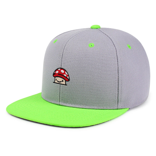 Mushroom  Snapback Hat Embroidered Hip-Hop Baseball Cap Red