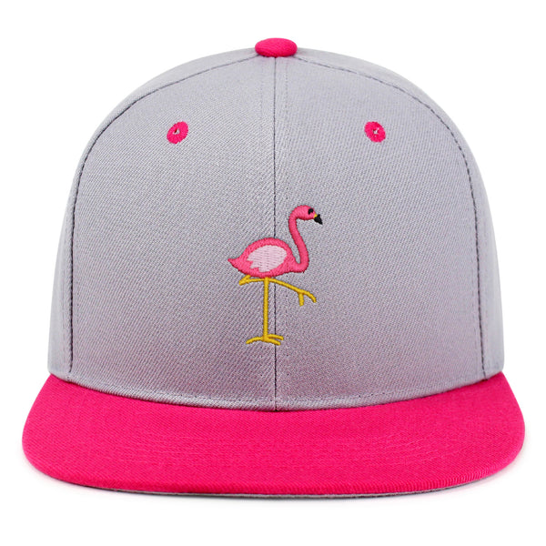 Flamingo Snapback Hat Embroidered Hip-Hop Baseball Cap Bird Pink