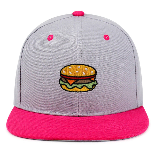 Hamburger Snapback Hat Embroidered Hip-Hop Baseball Cap Fast Food