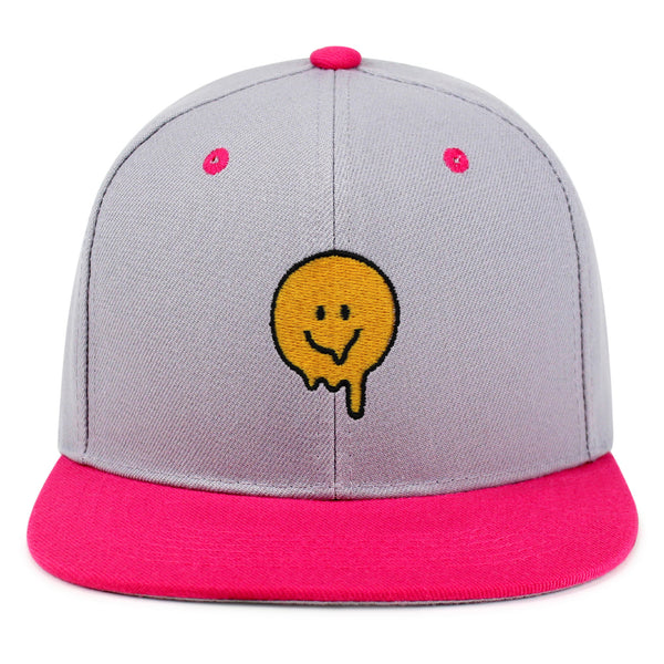 Melted Smile Snapback Hat Embroidered Hip-Hop Baseball Cap Sad Face