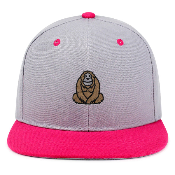 Orangutan Snapback Hat Embroidered Hip-Hop Baseball Cap Sumatran Monkey