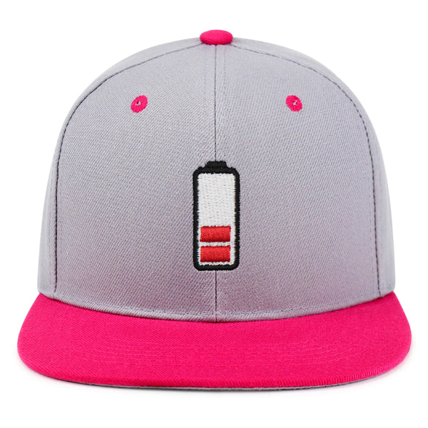 Low Battery Snapback Hat Embroidered Hip-Hop Baseball Cap Phone