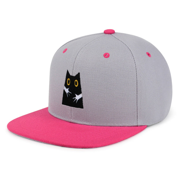 Hugs Snapback Hat Embroidered Hip-Hop Baseball Cap Black Cat Mom