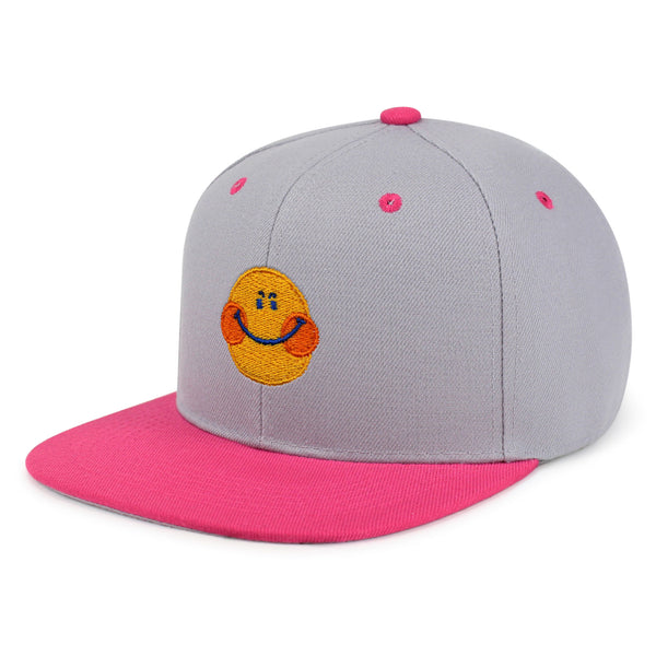 Smile Snapback Hat Embroidered Hip-Hop Baseball Cap Emoji Smiling Face