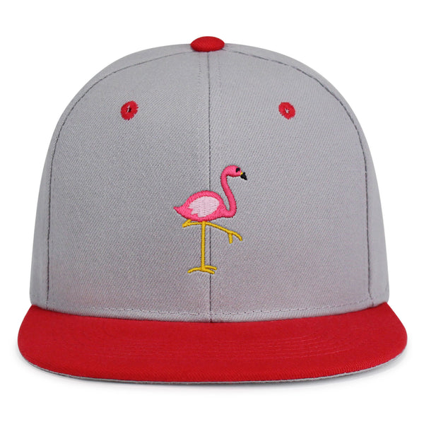 Flamingo Snapback Hat Embroidered Hip-Hop Baseball Cap Bird Pink