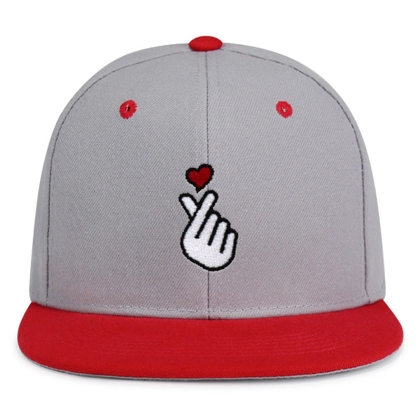 Korean Heart Finger Snapback Hat Embroidered Hip-Hop Baseball Cap Korea Sign