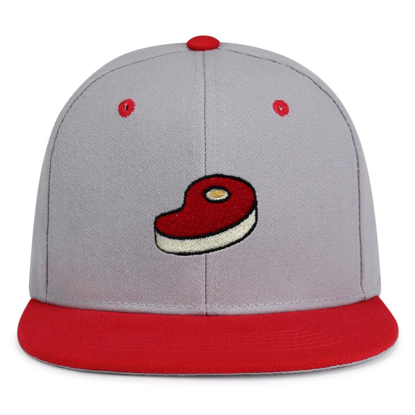 Steak Snapback Hat Embroidered Hip-Hop Baseball Cap BBQ Meat