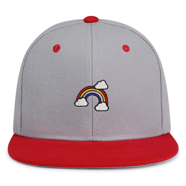 Rainbow Snapback Hat Embroidered Hip-Hop Baseball Cap Cute