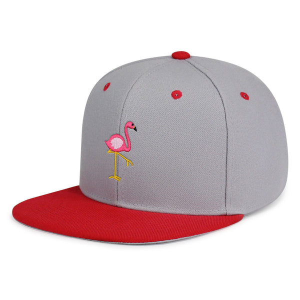 Flamingo Snapback Hat Embroidered Hip-Hop Baseball Cap Bird Pink