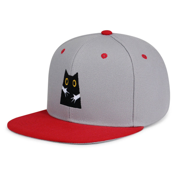 Hugs Snapback Hat Embroidered Hip-Hop Baseball Cap Black Cat Mom