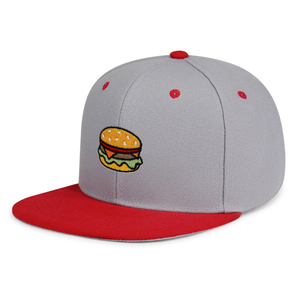 Hamburger Snapback Hat Embroidered Hip-Hop Baseball Cap Fast Food