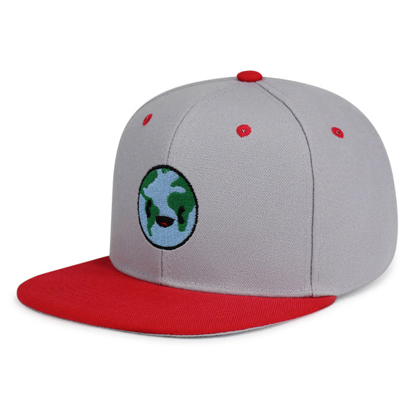 Happy Earth Snapback Hat Embroidered Hip-Hop Baseball Cap Earth Environment