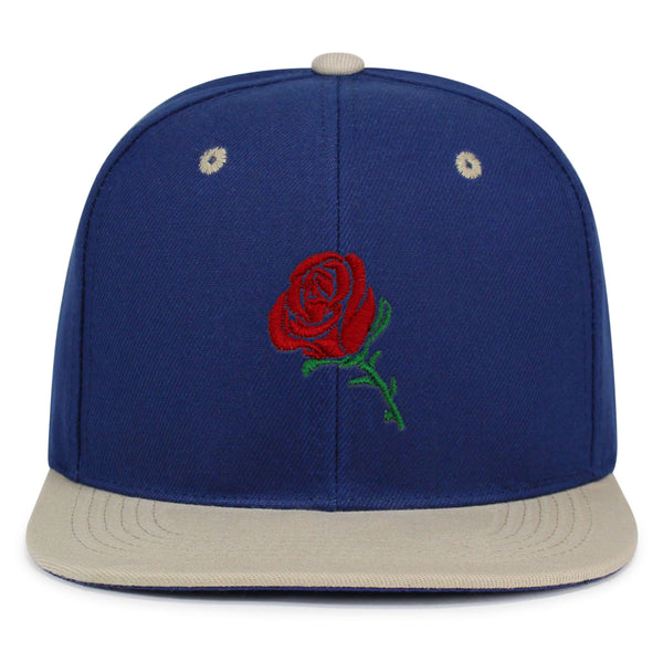 Rose Snapback Hat Embroidered Hip-Hop Baseball Cap Flower Floral Love