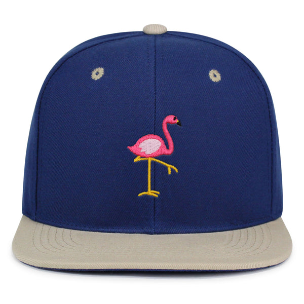 Flamingo Snapback Hat Embroidered Hip-Hop Baseball Cap Bird Pink