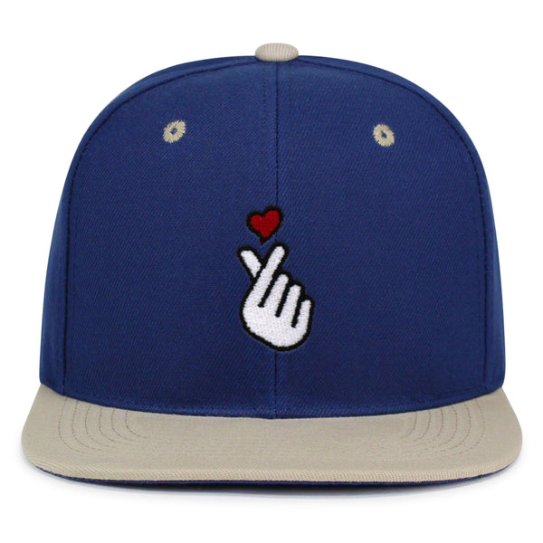 Korean Heart Finger Snapback Hat Embroidered Hip-Hop Baseball Cap Korea Sign