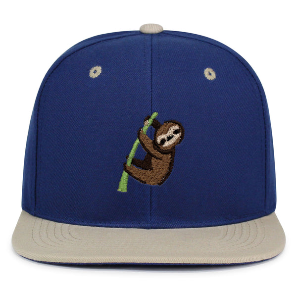 Sloth Snapback Hat Embroidered Hip-Hop Baseball Cap Animal Tree
