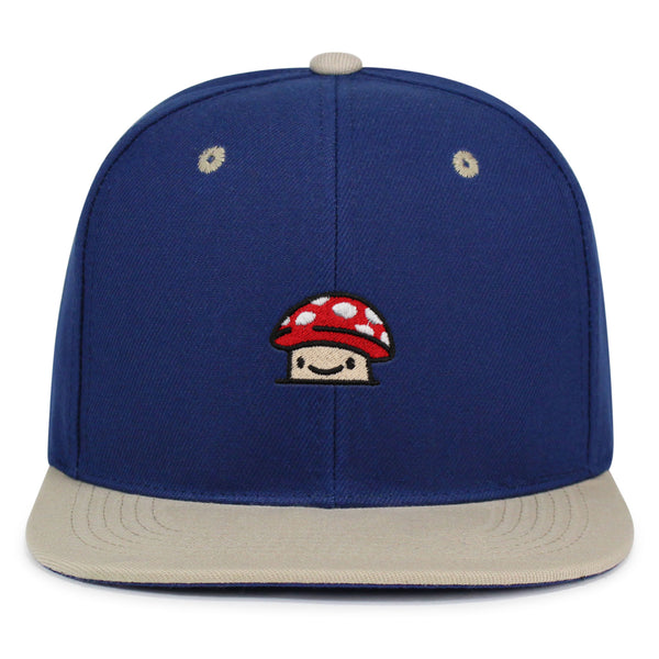 Mushroom  Snapback Hat Embroidered Hip-Hop Baseball Cap Red