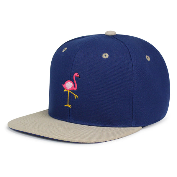 Flamingo Snapback Hat Embroidered Hip-Hop Baseball Cap Bird Pink