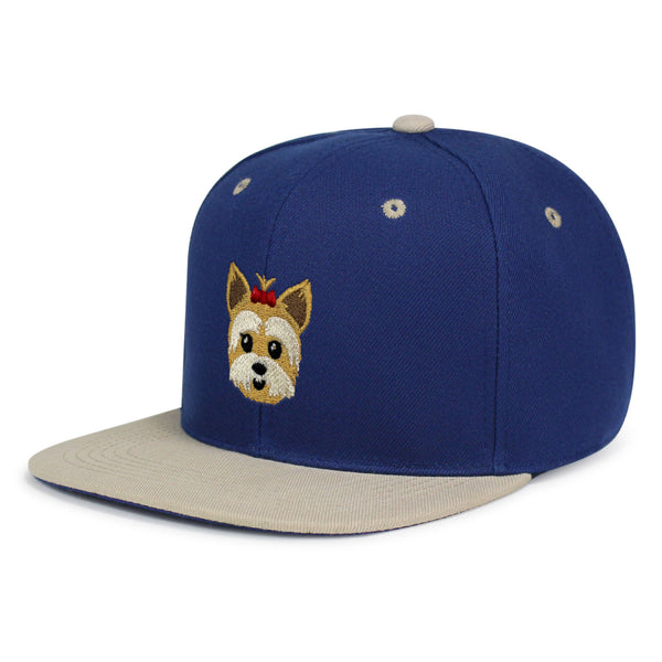 Yorkshire Terrier Snapback Hat Embroidered Hip-Hop Baseball Cap Puppy Yorkie