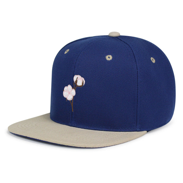 Cotton Flower Snapback Hat Embroidered Hip-Hop Baseball Cap Tree