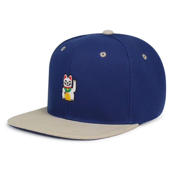 Waving Cat Snapback Hat Embroidered Hip-Hop Baseball Cap Japanese Statue