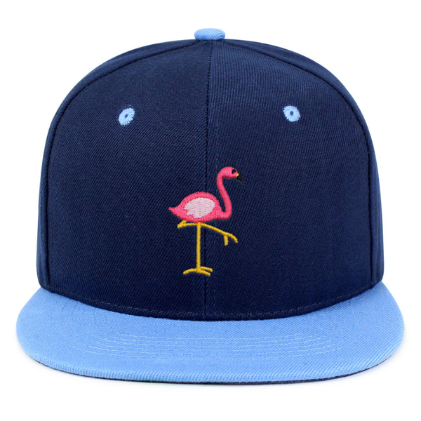 Flamingo Snapback Hat Embroidered Hip-Hop Baseball Cap Bird Pink