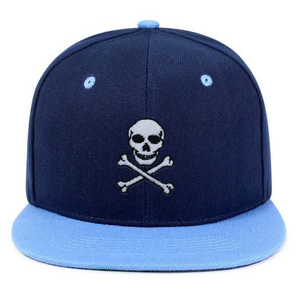 Pirate Skull Snapback Hat Embroidered Hip-Hop Baseball Cap Scary Grunge