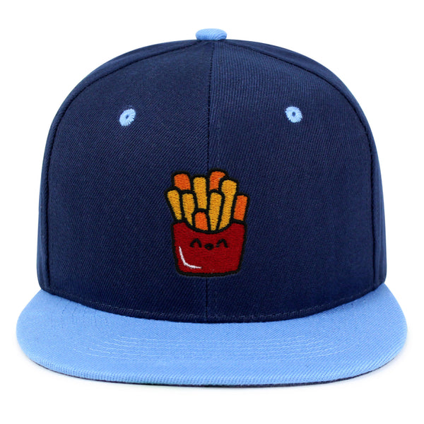 Smiling French Fries Snapback Hat Embroidered Hip-Hop Baseball Cap Chips Fast Food