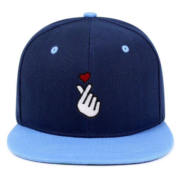 Korean Heart Finger Snapback Hat Embroidered Hip-Hop Baseball Cap Korea Sign