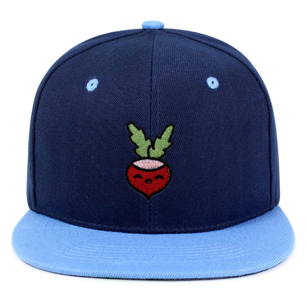 Radish Snapback Hat Embroidered Hip-Hop Baseball Cap Vegan Vegetable Farmer