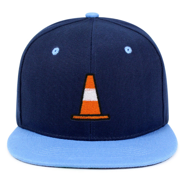 Safety Cone Snapback Hat Embroidered Hip-Hop Baseball Cap Construction