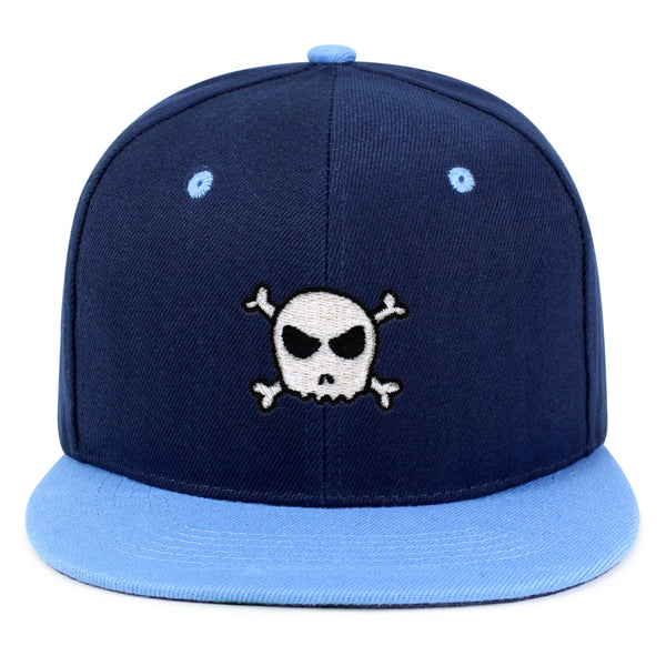 Skull Snapback Hat Embroidered Hip-Hop Baseball Cap Scary Bone