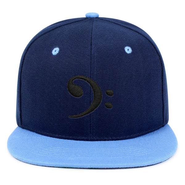 Bass Clef Snapback Hat Embroidered Hip-Hop Baseball Cap Music Symbol