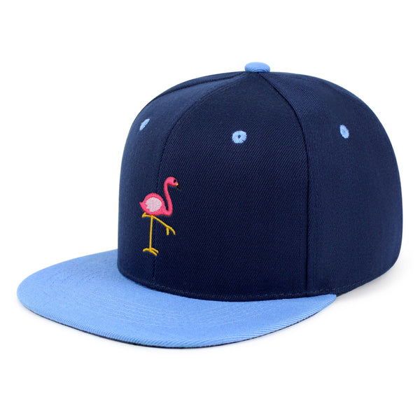 Flamingo Snapback Hat Embroidered Hip-Hop Baseball Cap Bird Pink