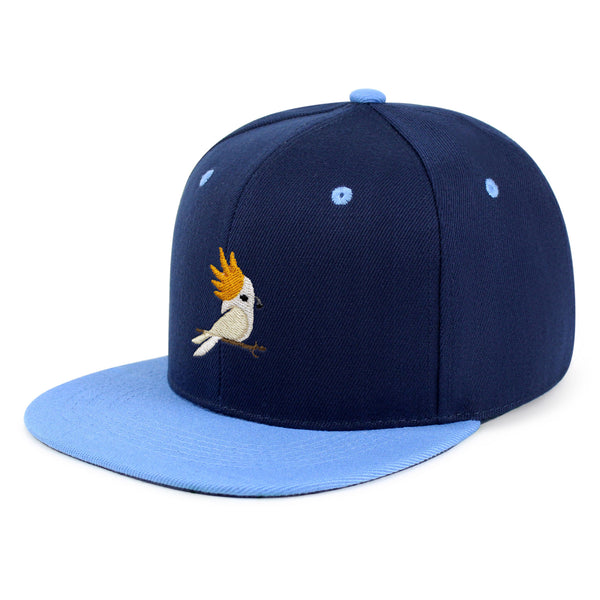Cockatoo Snapback Hat Embroidered Hip-Hop Baseball Cap Parrot Bird