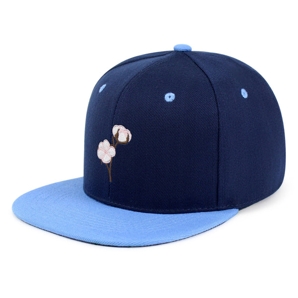 Cotton Flower Snapback Hat Embroidered Hip-Hop Baseball Cap Tree