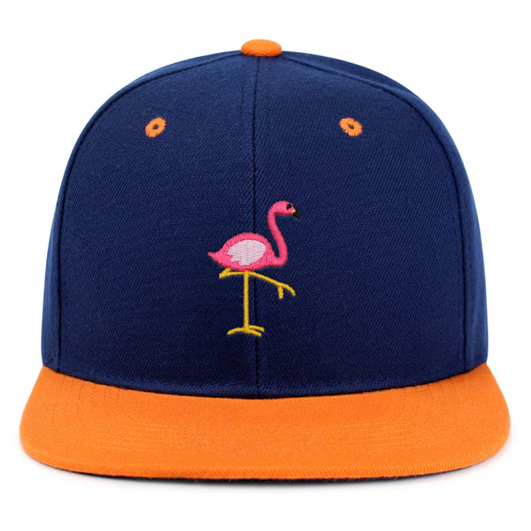 Flamingo Snapback Hat Embroidered Hip-Hop Baseball Cap Bird Pink