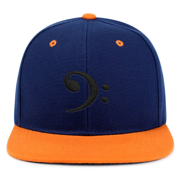 Bass Clef Snapback Hat Embroidered Hip-Hop Baseball Cap Music Symbol