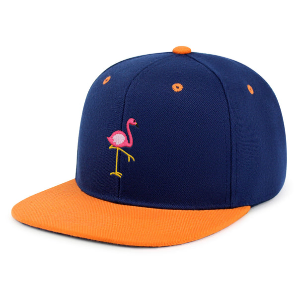 Flamingo Snapback Hat Embroidered Hip-Hop Baseball Cap Bird Pink