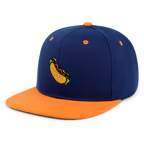 Hot Dog Snapback Hat Embroidered Hip-Hop Baseball Cap Fast Food